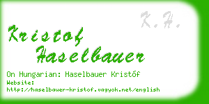 kristof haselbauer business card