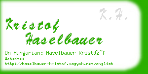 kristof haselbauer business card